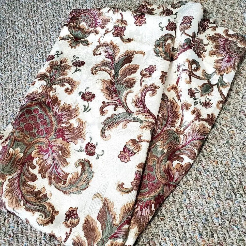 Chapel Hill By Croscill Single Drape Panel Jacquard Baroque Cream 83